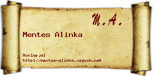 Mentes Alinka névjegykártya